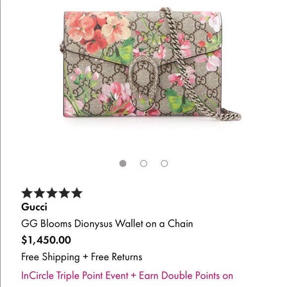 Gucci Handbags - Gucci Blooms Dionysus Wallet w/ Chain Gucci Handbags - Gucci Blooms Dionysus Wallet w/ Chain